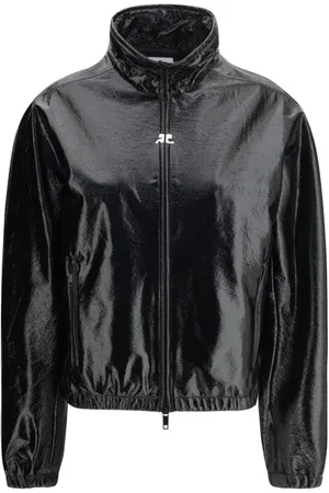 Courrèges Femme, Vestes, Noir, Taille: 38 FR Veste en Vinyle à Zip