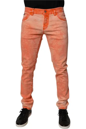 Dolce & Gabbana Homme, Jeans, , Taille: L Jean Slim en Denim à Motif Tie Dye