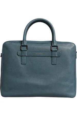 Dolce & Gabbana Femme, Sacs, Bleu, Taille: ONE Size Sac Messager Porte-documents Bleu avec Logo