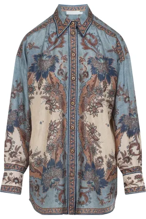 ZIMMERMANN Femme, Blouses et Chemises, Multicolore, Taille: 40 FR Chemise de Style Ascension pour Homme