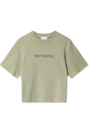 Axel Arigato Femme, Tops, Vert, Taille: 40 FR Déformer T-shirt
