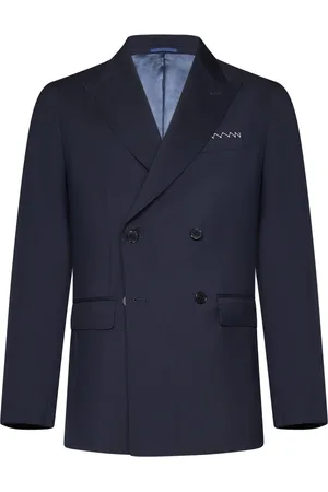 LOW BRAND Homme, Vestes, Bleu, Taille: 2XL Blazer Bleu à Double Boutonnage Vêtements d