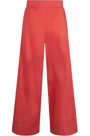 Liu Jo Femme, Pantalons, Rouge, Taille: 38 FR Pantalon Palazzo Large