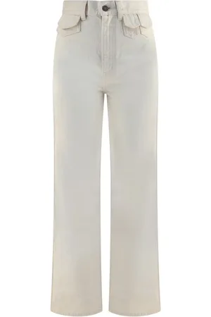 Chloé Femme, Jeans, Blanc, Taille: 40 FR Jean coupe moderne avec mini poches
