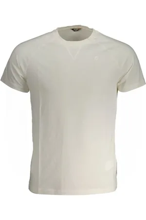 K-Way Homme, Tops, Blanc, Taille: S T-shirt en coton à manches courtes avec logo