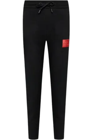 Armani Exchange Femme, Pantalons, Noir, Taille: 38 FR Pantalon de survêtement coupe droite en noir