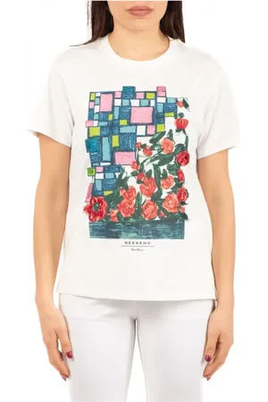 Max Mara Femme, Tops, Blanc, Taille: 36 FR T-shirt décontracté