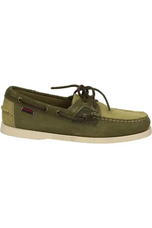 SEBAGO Homme, Chaussures, Vert, Taille: 41 EU Mocassin en cuir vert militaire JIB Shadow