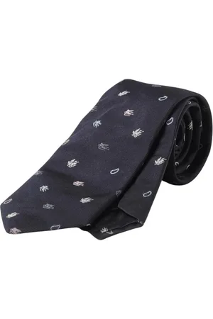 Etro Homme, Accessoires, Bleu, Taille: ONE Size Cravate en Soie Bleue
