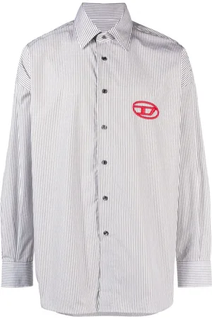 Diesel Homme, Chemises, Multicolore, Taille: M Chemise Rayée Brodée