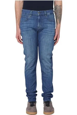 7 for all Mankind Homme, Jeans, Bleu, Taille: W30 Jean en denim à jambe droite raffiné