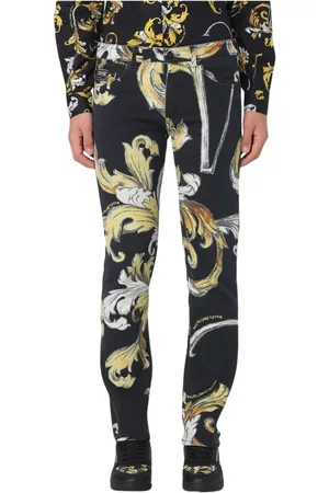 VERSACE Homme, Jeans, Multicolore, Taille: W32 Jeans Multicolores à Imprimé Baroque Élégants