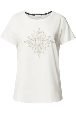 Liu Jo Femme, Tops, Blanc, Taille: 40 FR T-shirt blanc avec strass