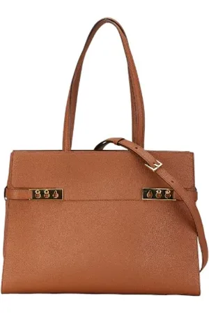 DELVAUX Femme, Pre-owned, Brun, Taille: ONE Size Pre-owned Cuir sacs-main