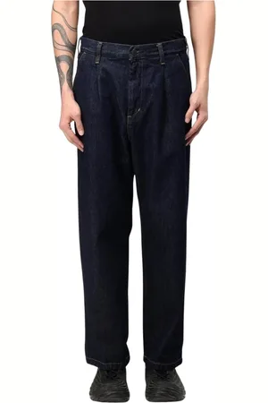 Carhartt Homme, Jeans, Bleu, Taille: W36 Jeans Classiques Plissés en Denim