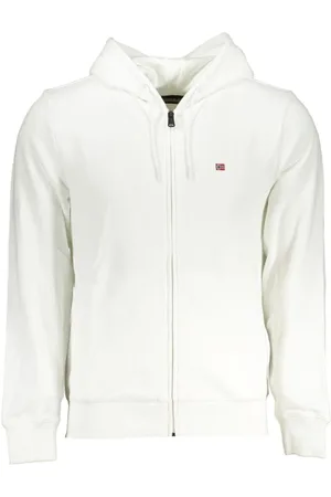 Napapijri Homme, Sweatshirts et sweats à capuche, Blanc, Taille: S Sweat à capuche blanc avec broderie