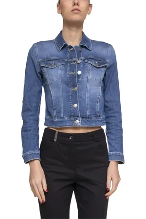 Dondup Femme, Vestes, Bleu, Taille: 36 FR Veste en Denim Femme