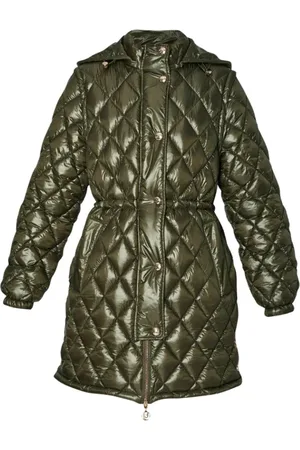 Liu Jo Femme, Manteaux, Vert, Taille: 40 FR Veste rembourrée avec col haut