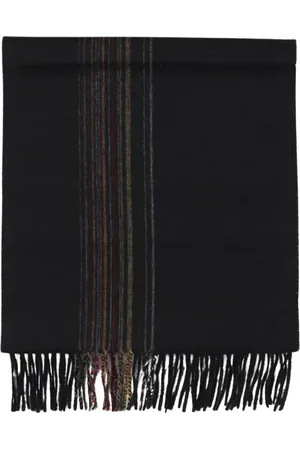 Paul Smith Homme, Accessoires, Noir, Taille: ONE Size Écharpe en Laine Rayée