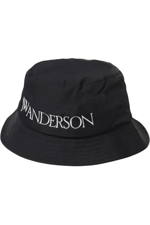 J.W.Anderson Homme, Accessoires, Noir, Taille: S Chapeau Seau Logo Noir Accessoire Élégant