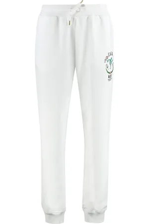 Casablanca Homme, Pantalons, Blanc, Taille: S Pantalon de survêtement en coton avec poignets côtelés