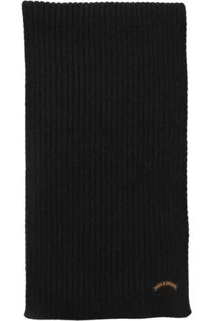 Paul & Shark Homme, Accessoires, Noir, Taille: ONE Size Écharpe en Laine Côtelée