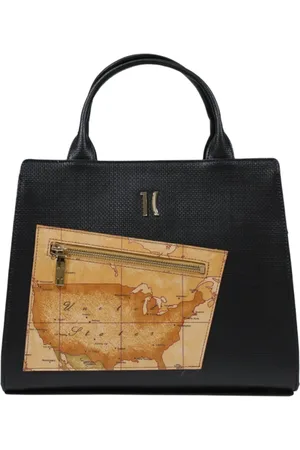 ALVIERO MARTINI 1A CLASSE Femme, Sacs, Noir, Taille: ONE Size Sac à motif carte pour femme, élégant et pratique