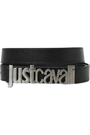 Roberto Cavalli Homme, Accessoires, Noir, Taille: 95 CM Ceinture Noire avec Logo pour Homme