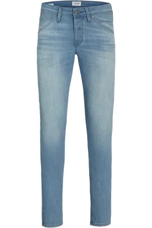 JACK & JONES Homme, Jeans, Bleu, Taille: W34 L34 Jean Slim Fit Taille Basse Glenn