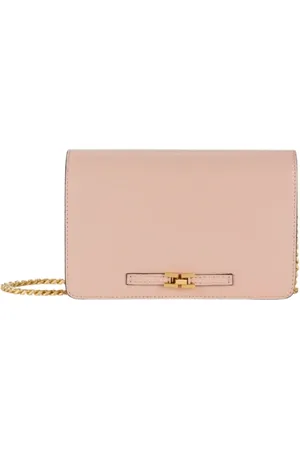 Elisabetta Franchi Femme, Sacs, Rose, Taille: ONE Size Sac Bandoulière Chaîne en Cuir de Veau