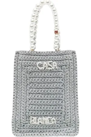 Casablanca Homme, Sacs, Gris, Taille: ONE Size Elegant Pearl Tote Handbag