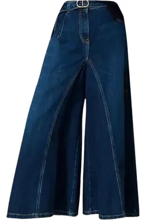 Twin-Set Femme, Jeans, Bleu, Taille: W27 Jean Coupe Droite Bleu Foncé