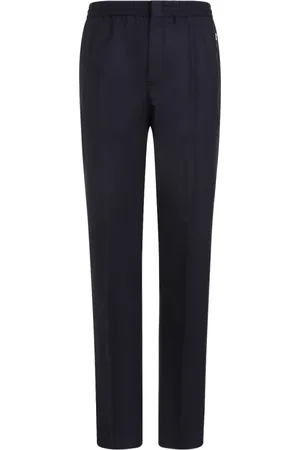 Berluti Homme, Pantalons, Bleu, Taille: L Pantalon en Laine Bleu Jambe Droite