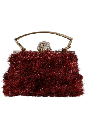 Dolce & Gabbana Femme, Sacs, Rouge, Taille: ONE Size Rouge Or Chaîne Vanda Pochette Soirée