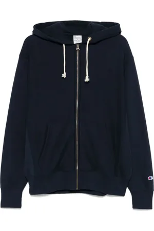 Champion Homme, Sweatshirts et sweats à capuche, Bleu, Taille: L Sweat à Capuche à Fermeture Éclair