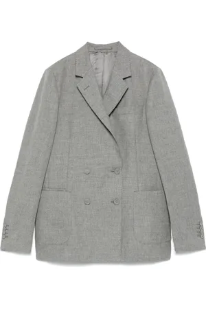 OFFICINE GENERALE Femme, Vestes, Gris, Taille: 40 FR Veste Tropicale en Coton et Lin
