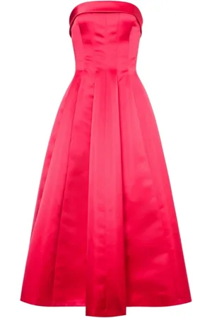 Serafini Femme, Robes, Rouge, Taille: 38 FR Robe Bustier Fuchsia Style Années 50 Midi