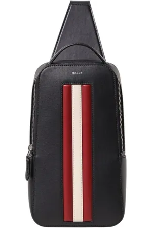 Bally Homme, Sacs, Noir, Taille: ONE Size Sac Bandoulière Cuir Tricolore
