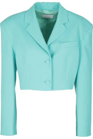 GIUSEPPE DI MORABITO Femme, Vestes, Bleu, Taille: 36 FR Satin Cropped Jacket