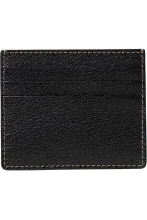 Brunello Cucinelli Homme, Accessoires, Noir, Taille: ONE Size Porte-Cartes en Cuir Noir