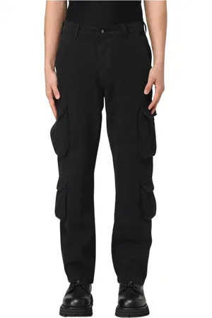 AMISH Homme, Jeans, Noir, Taille: M Pantalon Cargo Vert avec MultiPocket Design