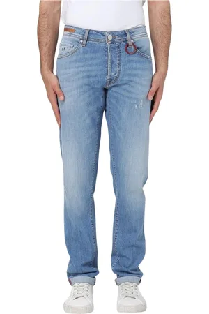 sartoria tramarossa Homme, Jeans, Bleu, Taille: W30 Jean Jambe Droite Design Déchiré Élégant