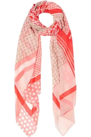 Liu Jo Femme, Accessoires, Rouge, Taille: ONE Size Écharpe Imprimée Géométrique Châle