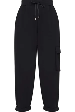 Liu Jo Femme, Pantalons, Noir, Taille: 40 FR Pantalon de sport classique noir à taille haute