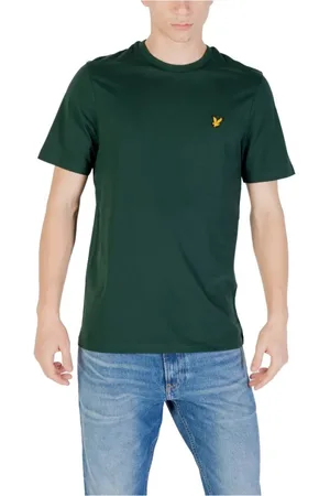 Lyle & Scott Homme, Tops, Vert, Taille: XS T-shirt en coton vert