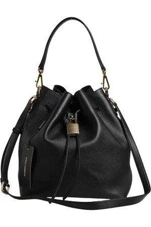 Dolce & Gabbana Femme, Pre-owned, Noir, Taille: ONE Size Sac Seau Épaule en Cuir de Veau Noir