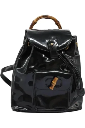 Gucci Femme, Pre-owned, Noir, Taille: ONE Size Pre-owned Cuir sacs-dos
