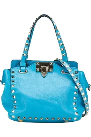 VALENTINO Femme, Pre-owned, Bleu, Taille: ONE Size Pre-owned Cuir sacs-main