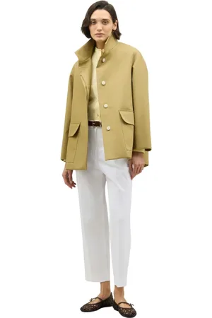 Boglioli Femme, Vestes, Vert, Taille: 38 FR Caban en double toile de coton