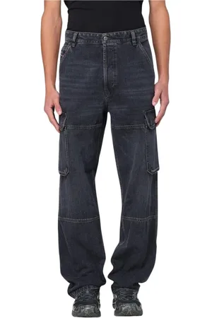Diesel Homme, Jeans, Noir, Taille: W34 Jean Cargo Noir Coupe Décontractée